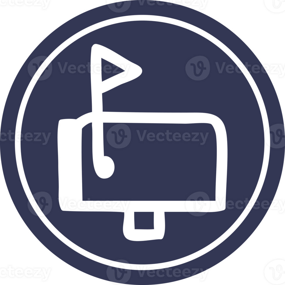 mail box circular icon 39910824 PNG