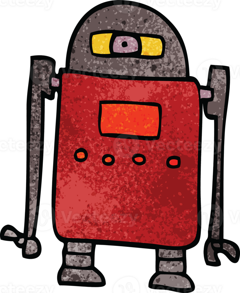 cartoon doodle robot png