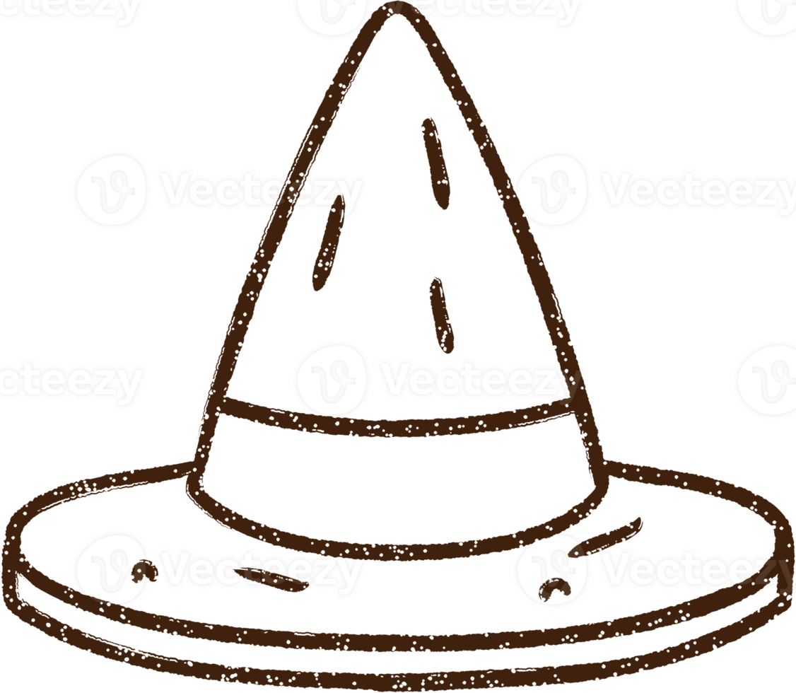 Pointy Hat Charcoal Drawing png