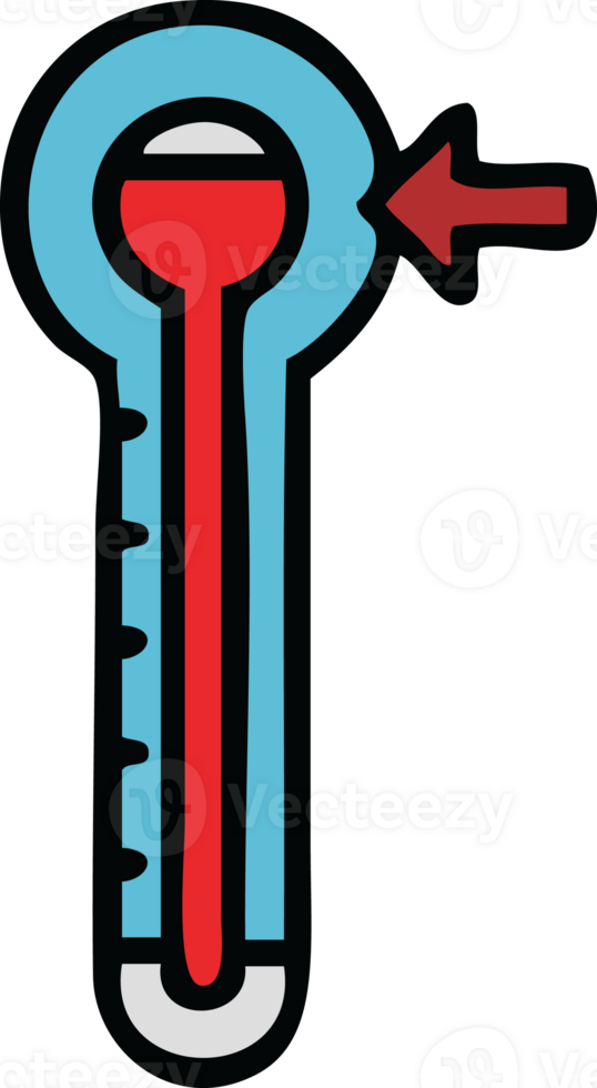 cute cartoon glass thermometer png