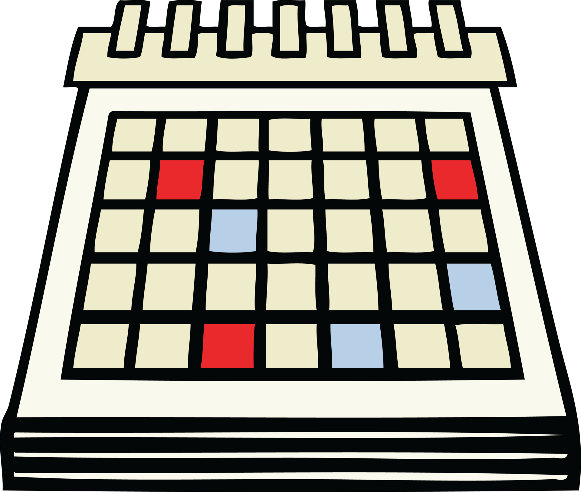 Cute cartoon work calendar 39911760 png