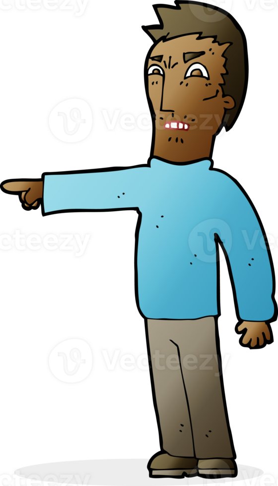 cartoon angry man pointing png