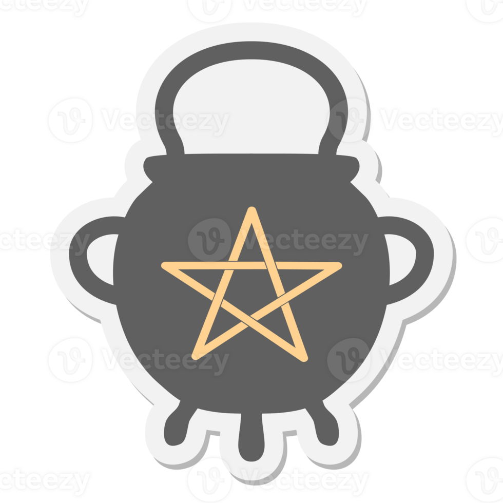 cauldron with pentagram sticker png