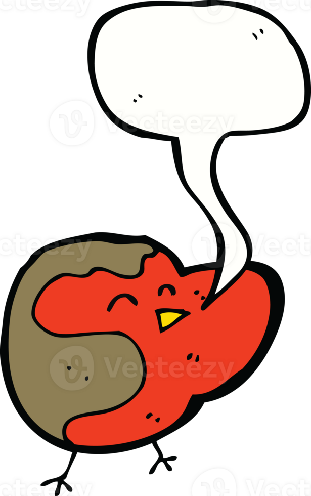 cartoon robin with speech bubble png