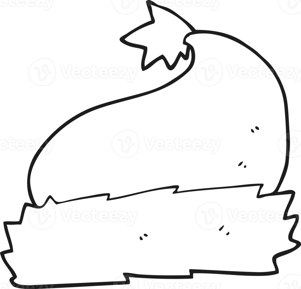 black and white cartoon christmas hat png