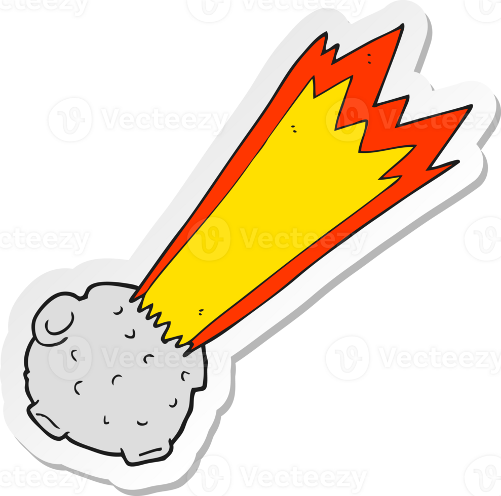 sticker of a cartoon meteor png
