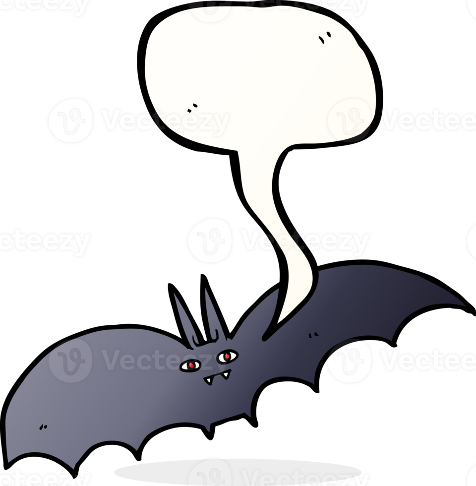 cartoon vampire bat with speech bubble png