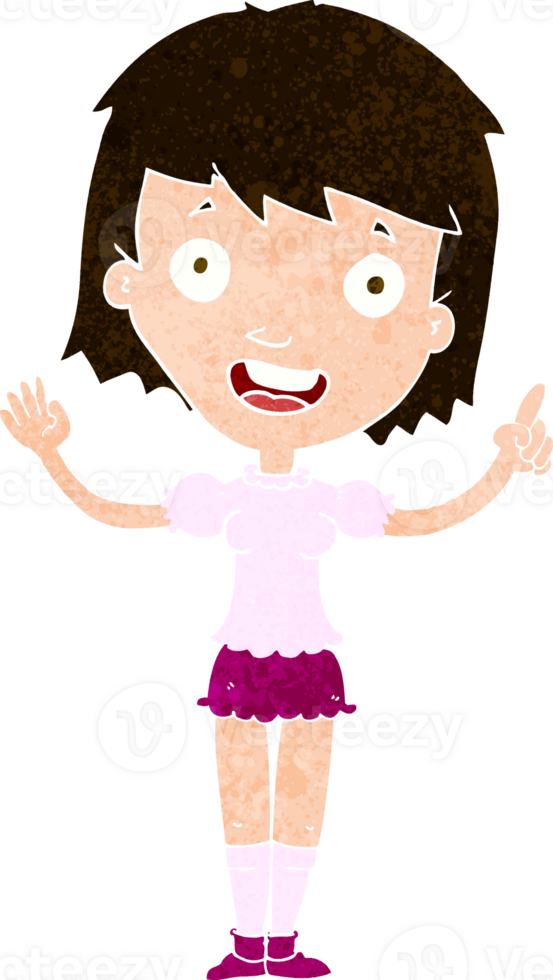 cartoon woman pointing png
