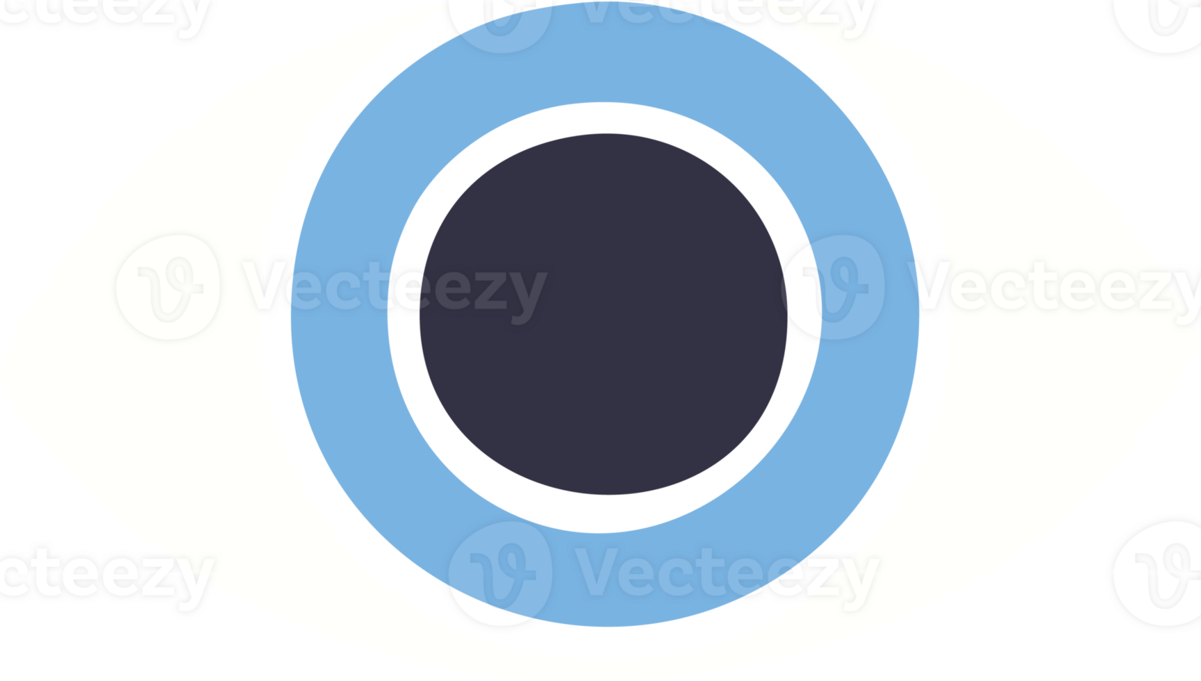 flat color retro cartoon eye png