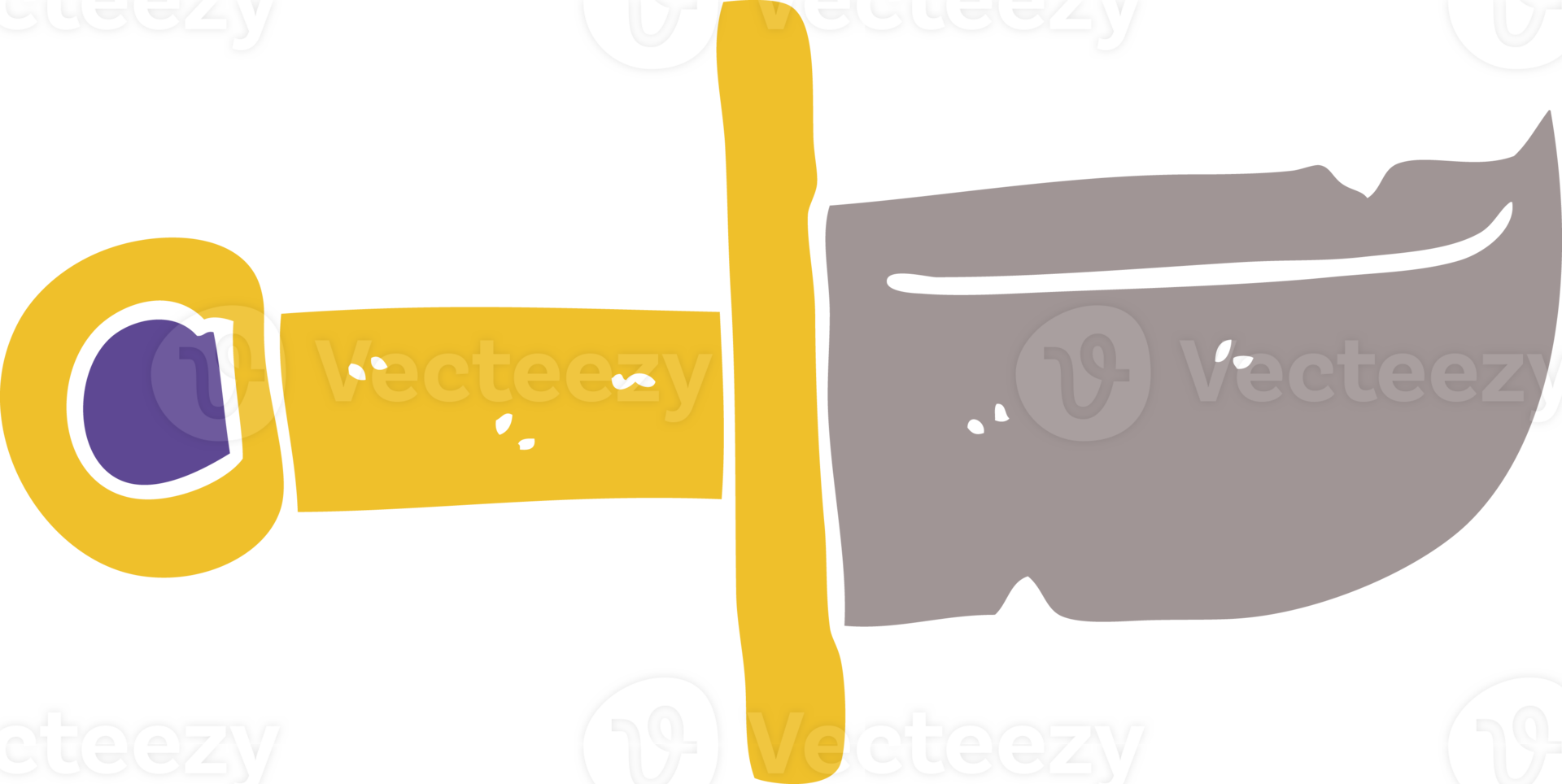 cartoon doodle dagger png