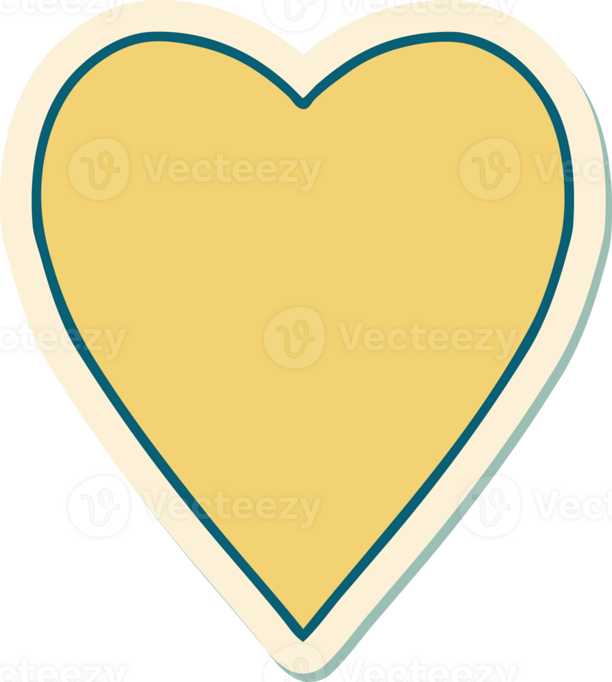 tattoo style sticker of a heart png