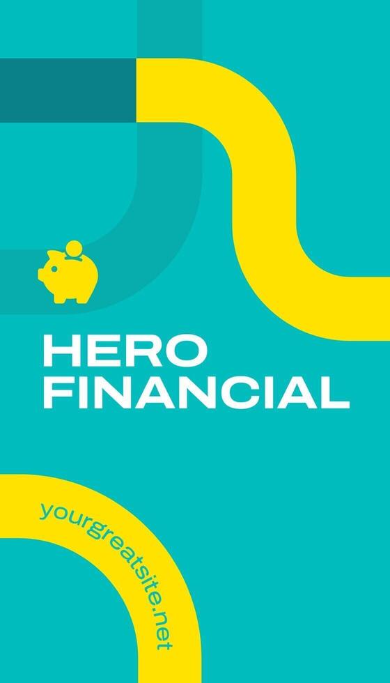 Financial Business Card Vertical template