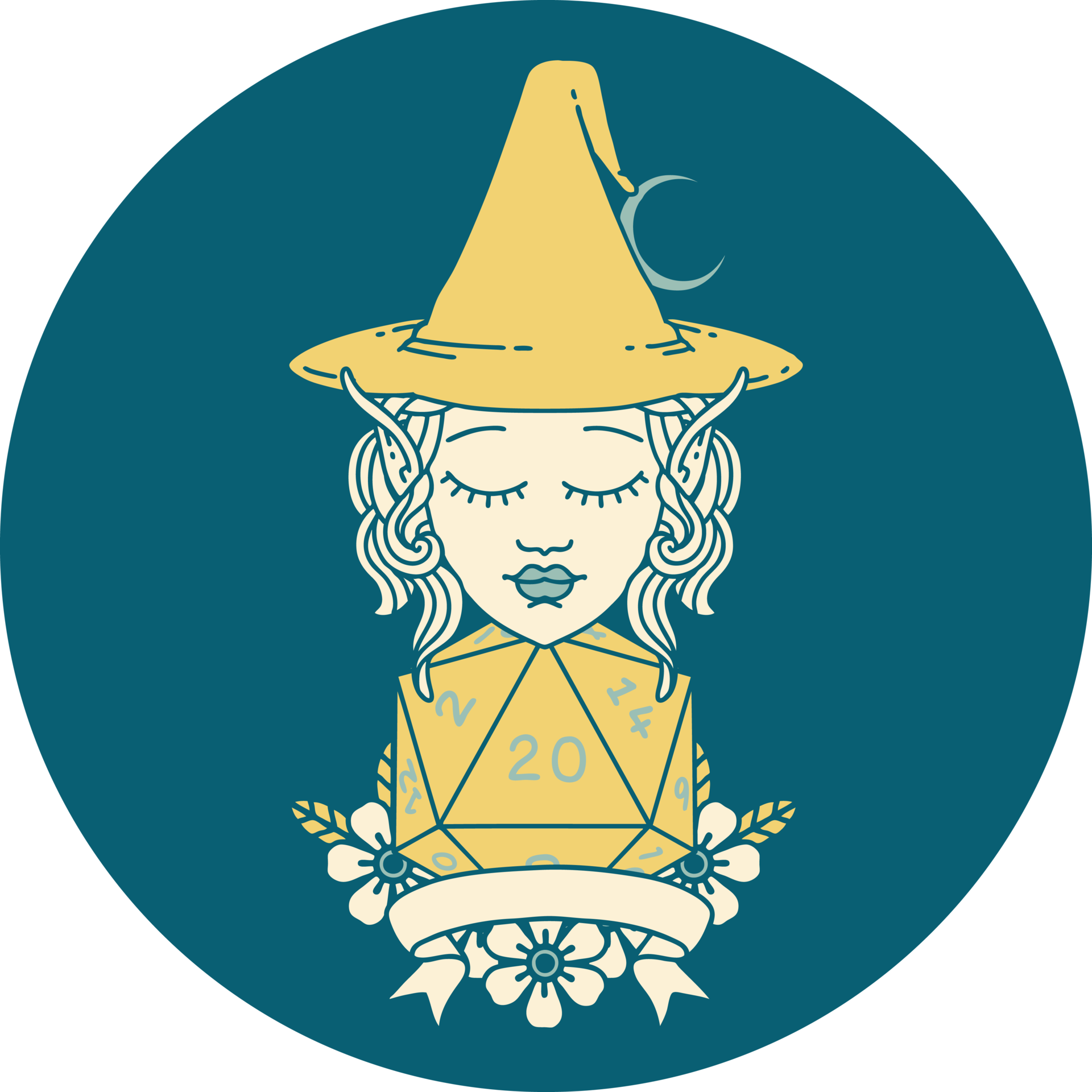 Elf Mage Character With Natural Twenty Dice Roll Illustration 39913928 PNG elf-mage-character-with-natural-twenty-dice-roll-illustration-39913928-png