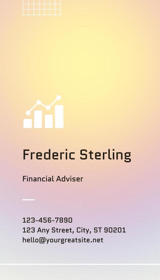 Finance Business Card Vertical template