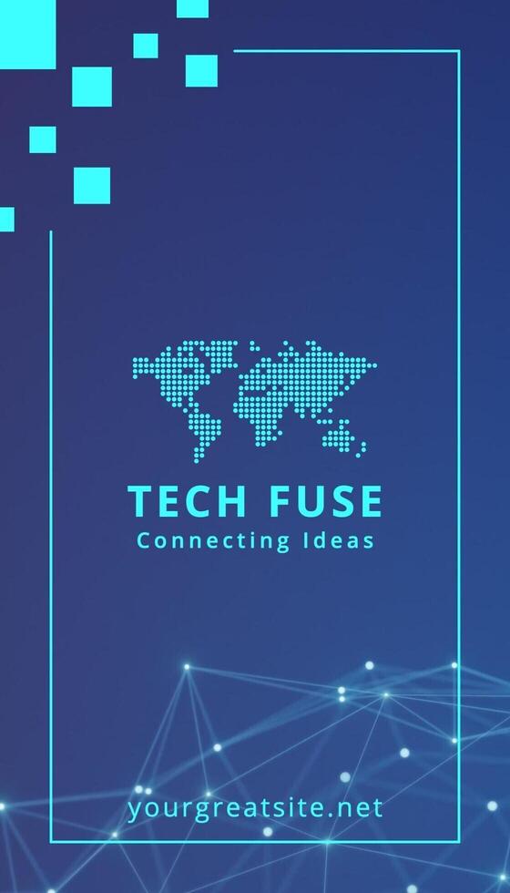 Technology Business Card (Vertical) template
