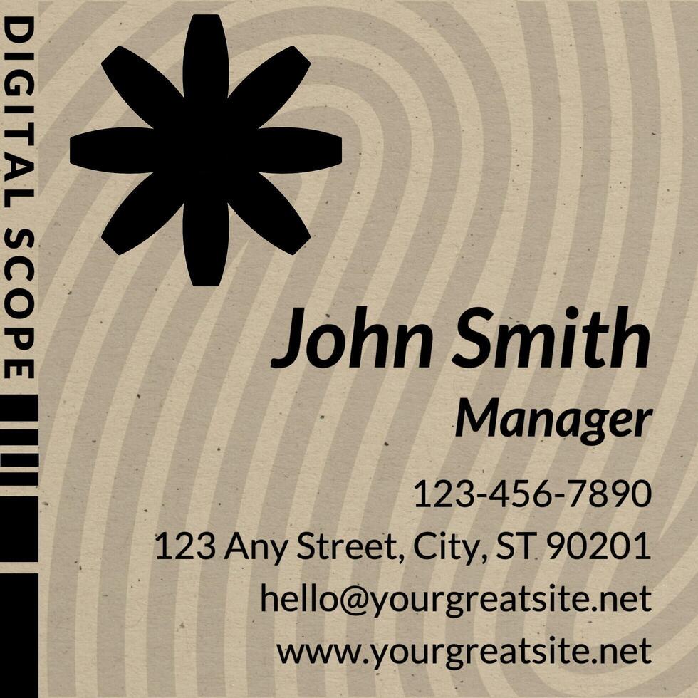 Digital Marketing Square Business Card template