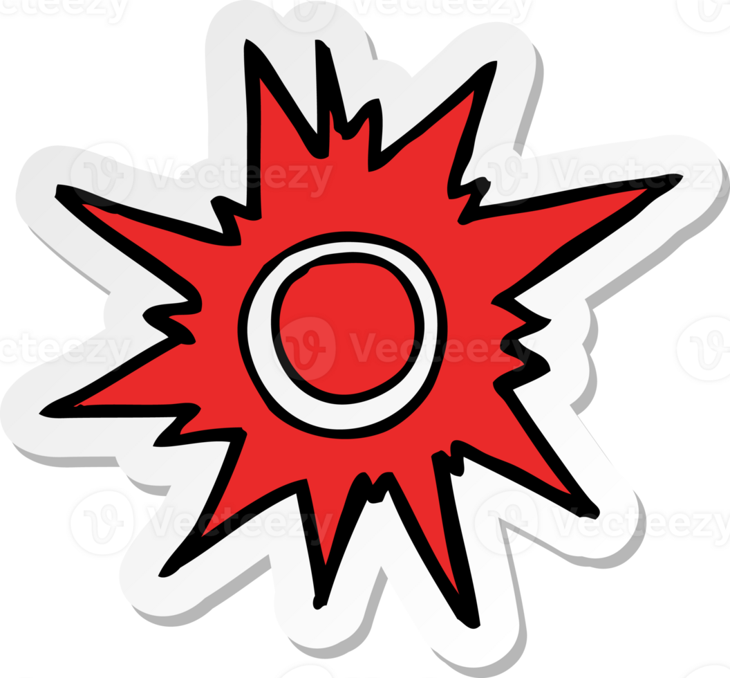 sticker of a cartoon push button png
