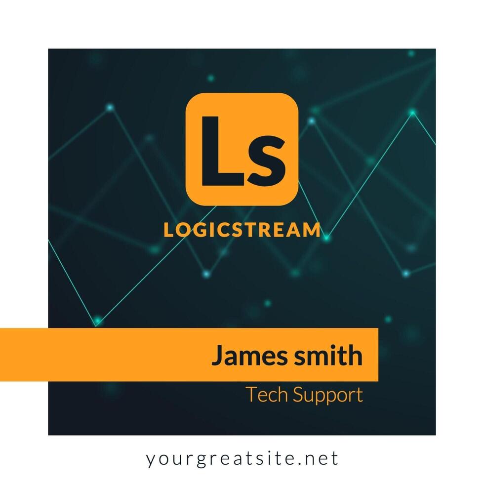 Technology Business Card (Square) template