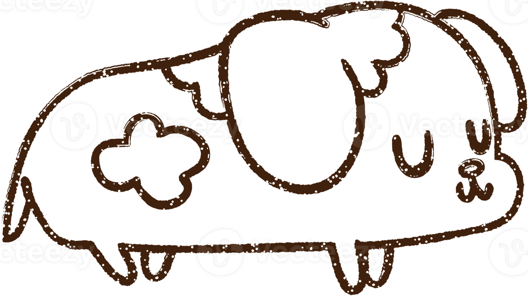 Cute Dog Charcoal Drawing png