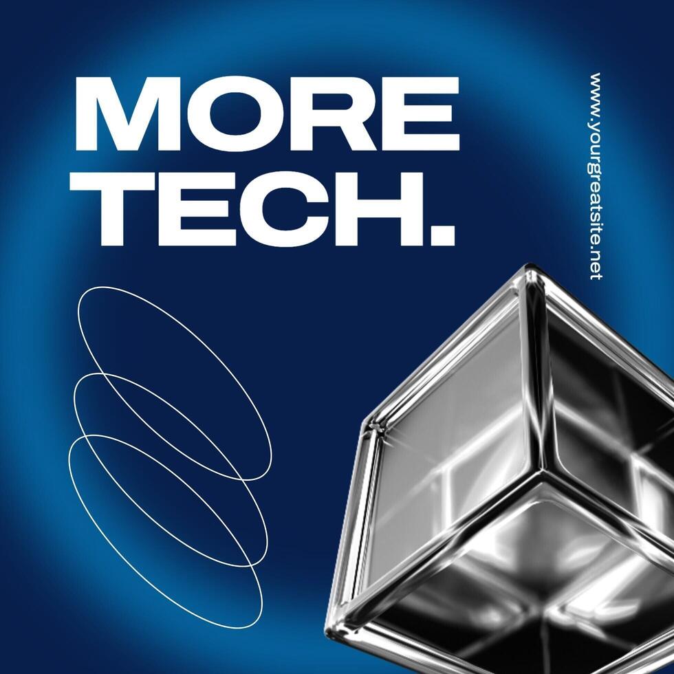 Technology Business Card Square template