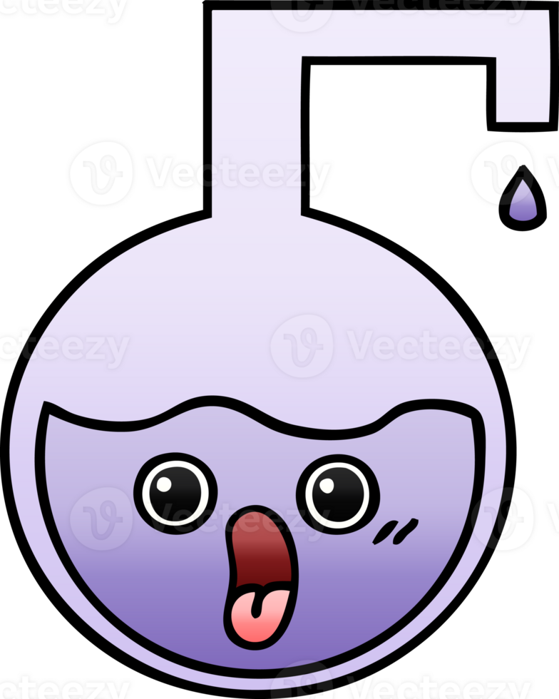 gradient shaded cartoon of a science experiment png