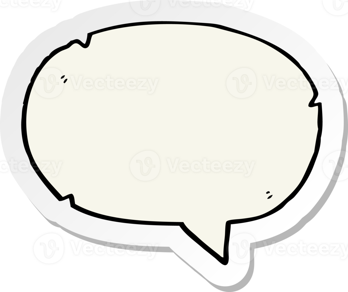 sticker of a cartoon speech balloon png