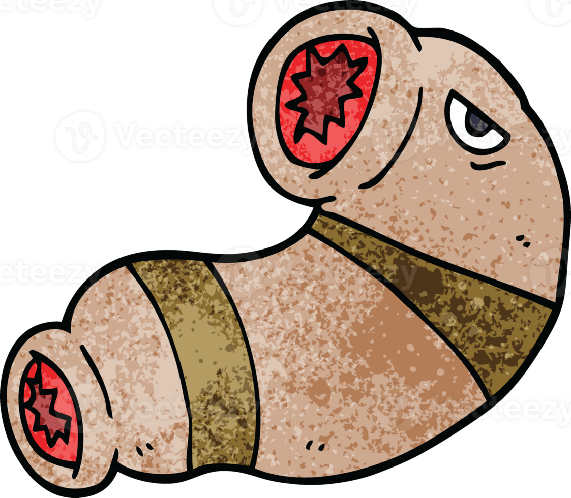 cartoon doodle monster leech png