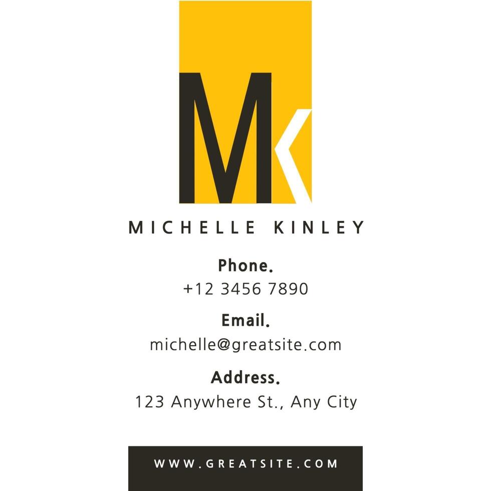 Yellow Minimalist Finance Business Card Square template