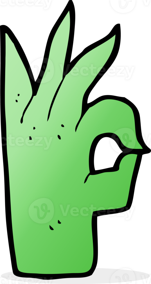 cartoon okay hand gesture png