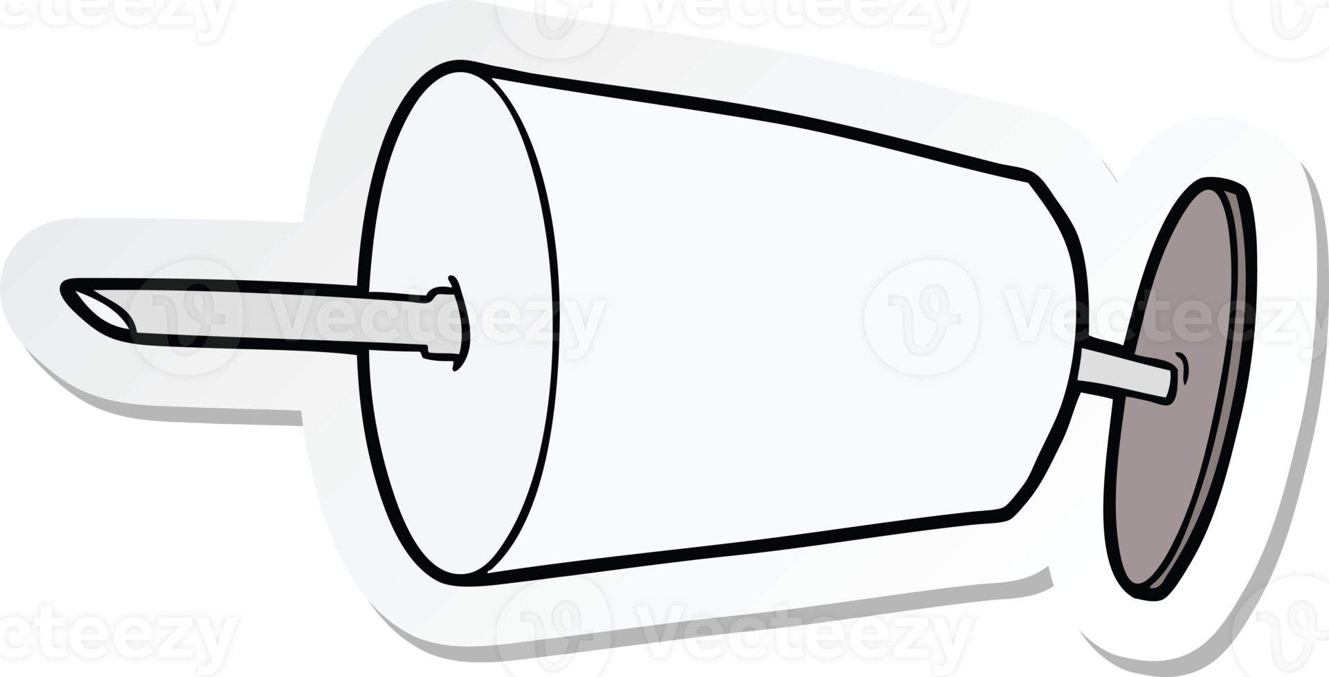 sticker of a cartoon medical syringe png