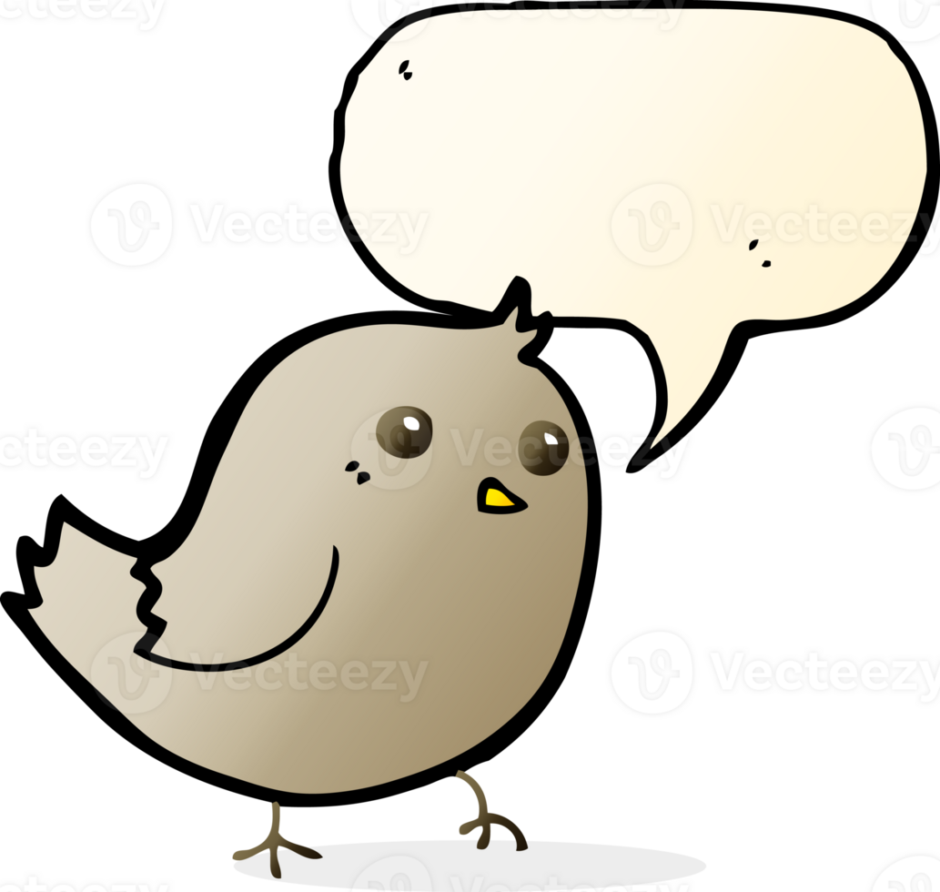 cartoon bird with speech bubble png