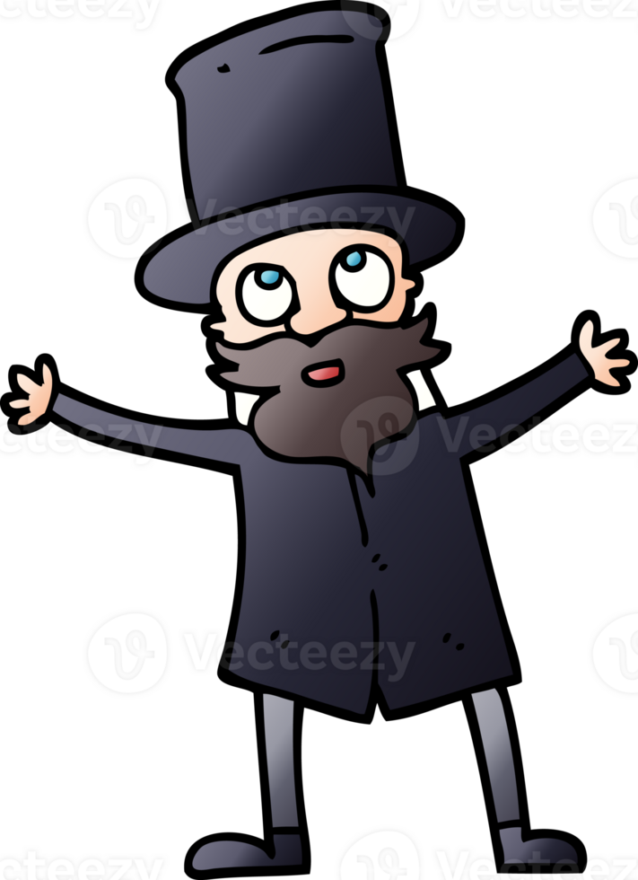 gradient illustration cartoon victorian man png