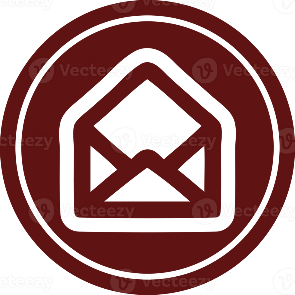 envelope letter circular icon symbol png