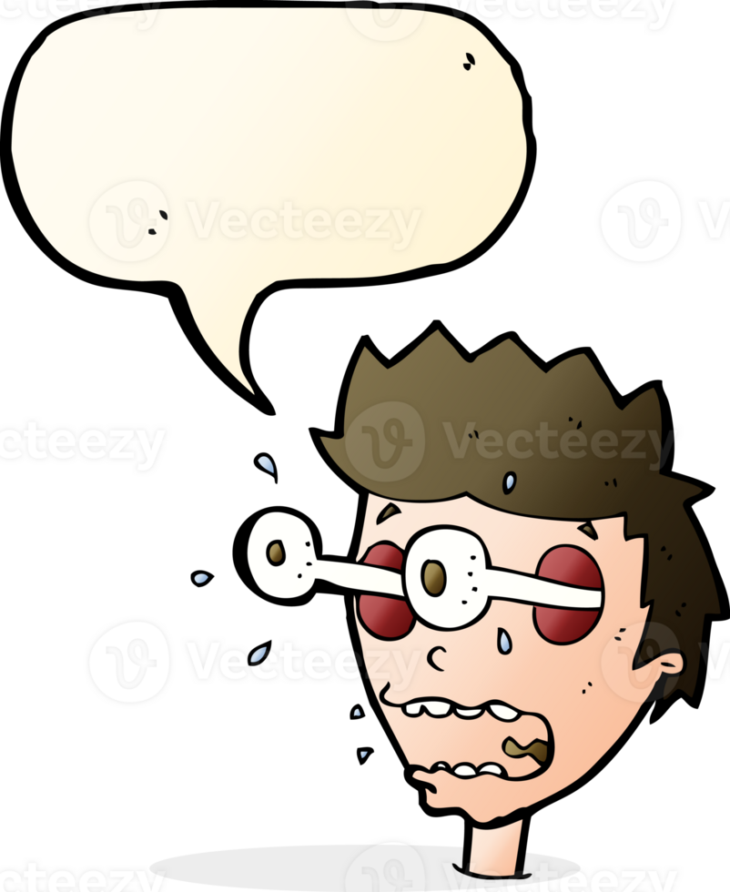 cartoon surprised man with eyes popping out with speech bubble png