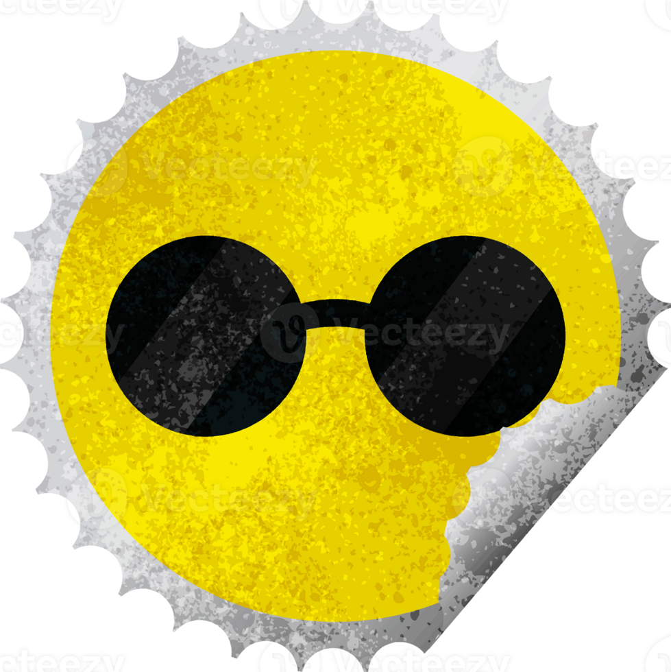 sunglasses graphic   illustration round sticker stamp png