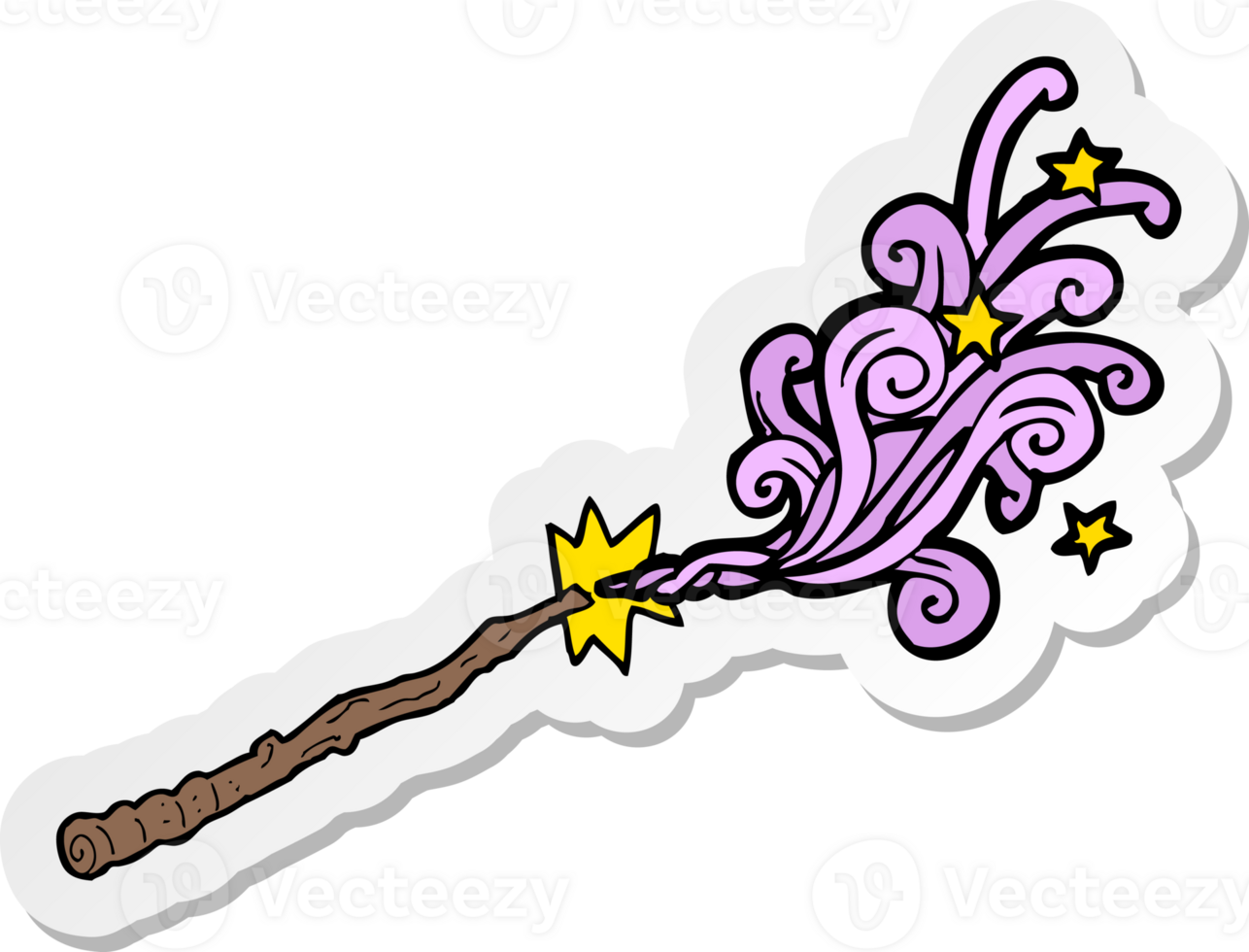 sticker of a cartoon magic wand png