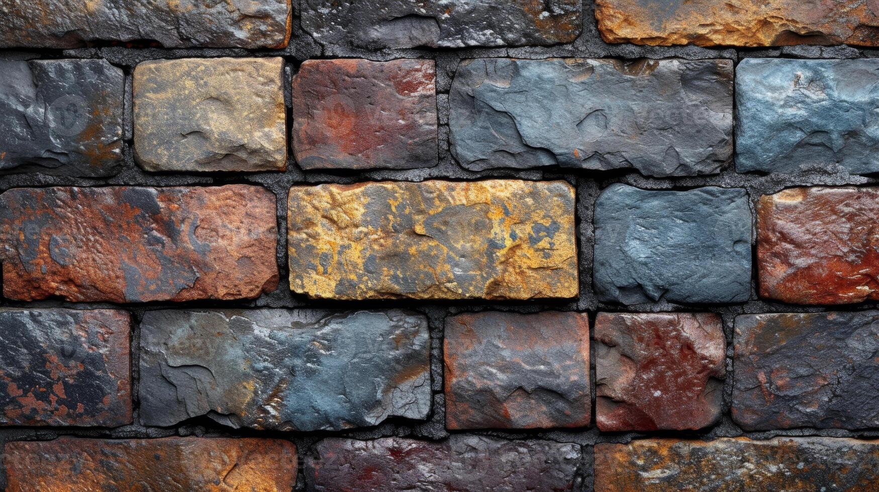 AI generated The background of an old vintage brick wall. texture photo