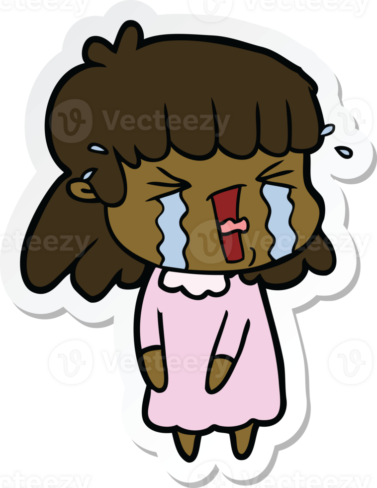 sticker of a cartoon woman png