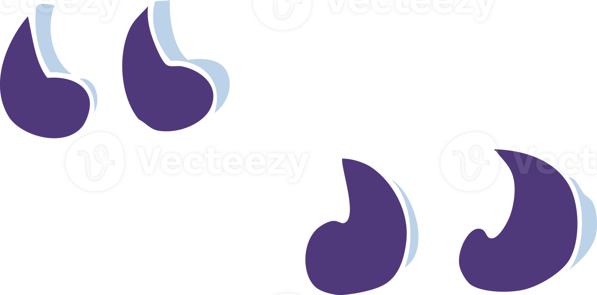 flat color style cartoon quotation marks png
