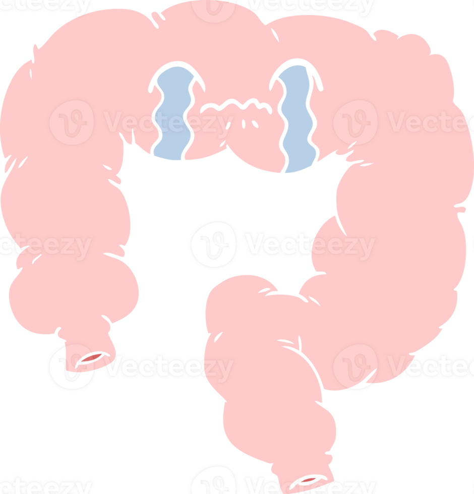flat color style cartoon colon png