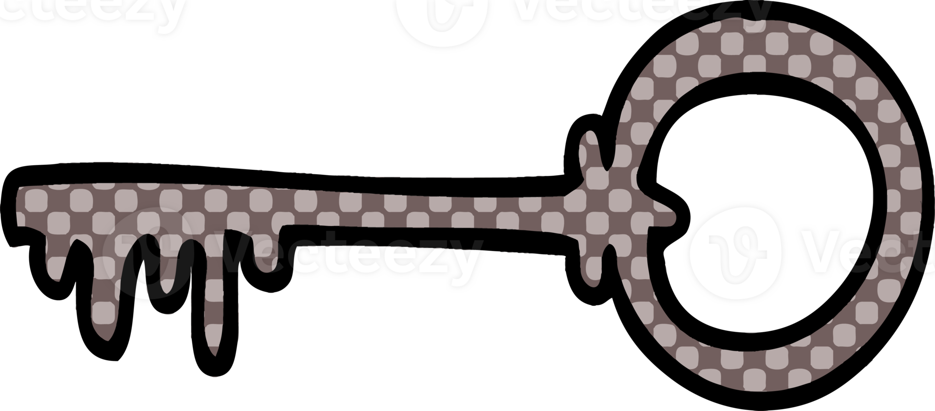 cartoon doodle old key png