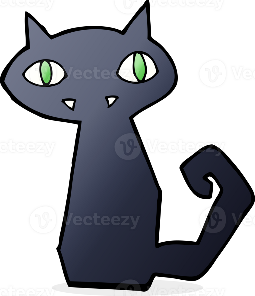cartoon black cat png