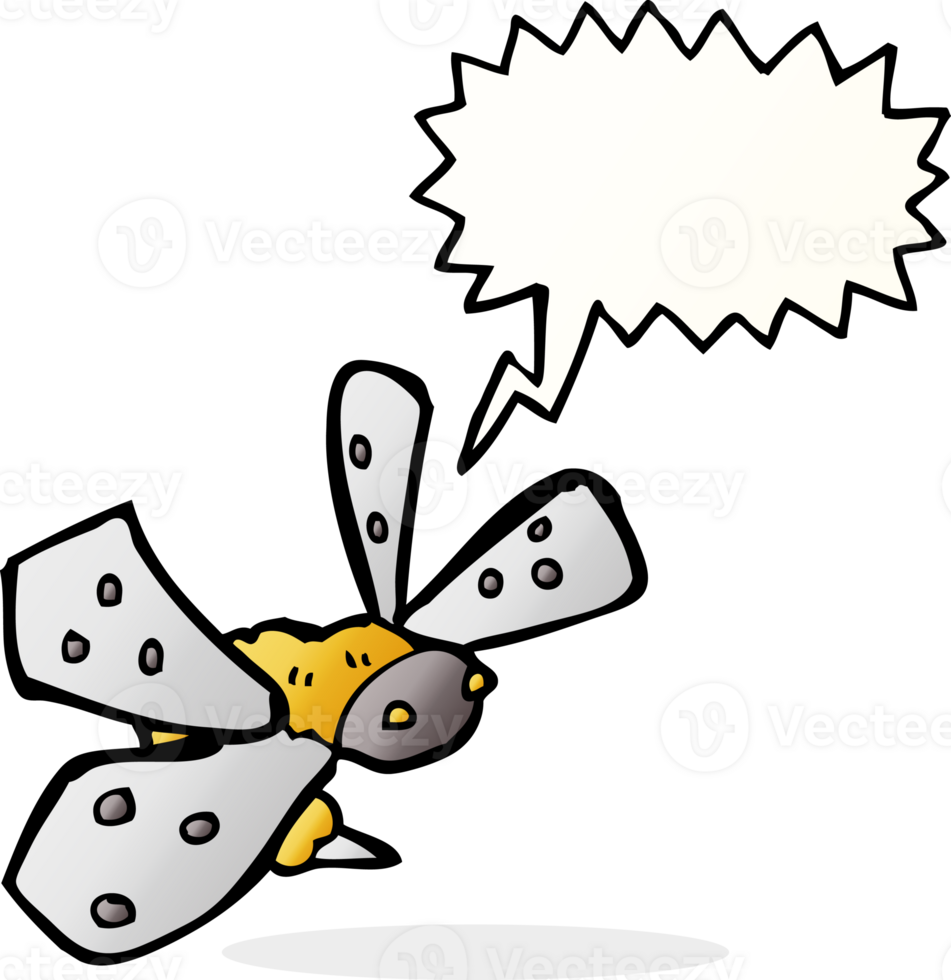 cartoon bee with speech bubble png
