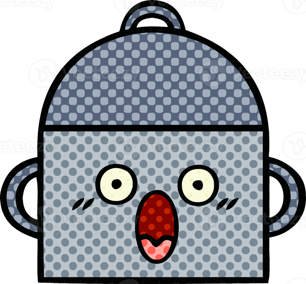 comic book style cartoon cooking pot png
