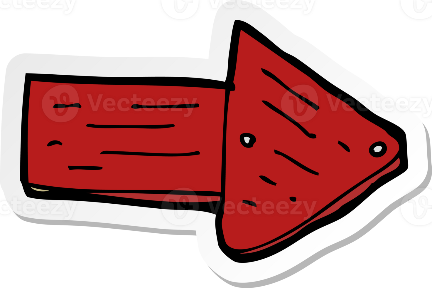 sticker of a cartoon pointing arrow symbol png
