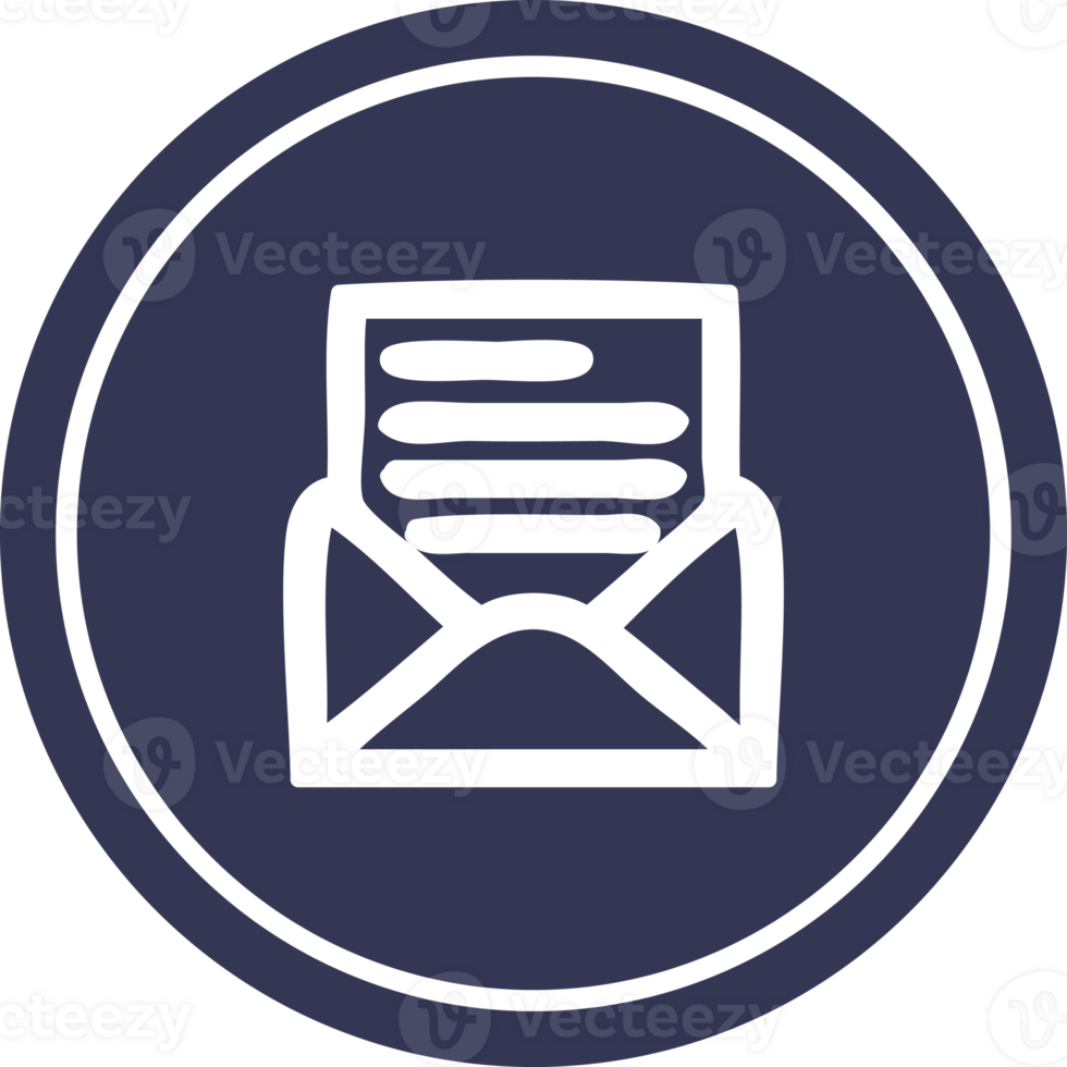 envelope letter circular icon png