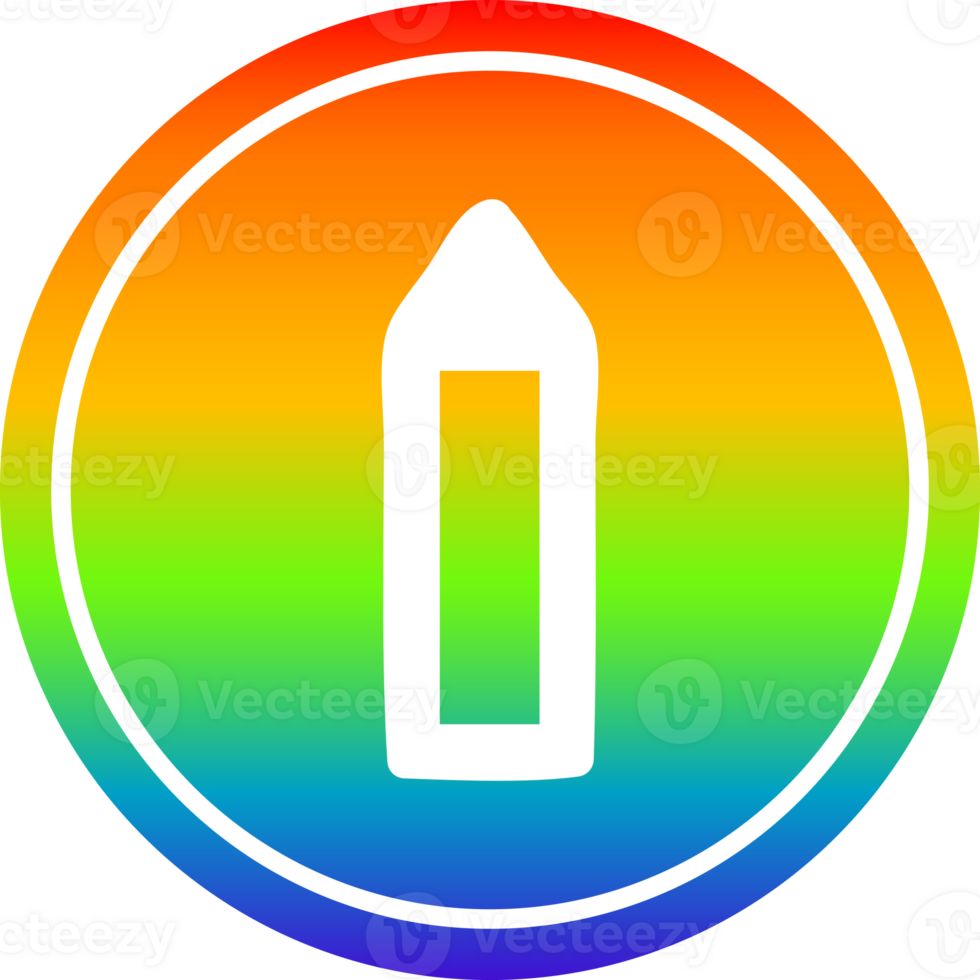 enkel penna cirkulär i regnbågsspektrum png