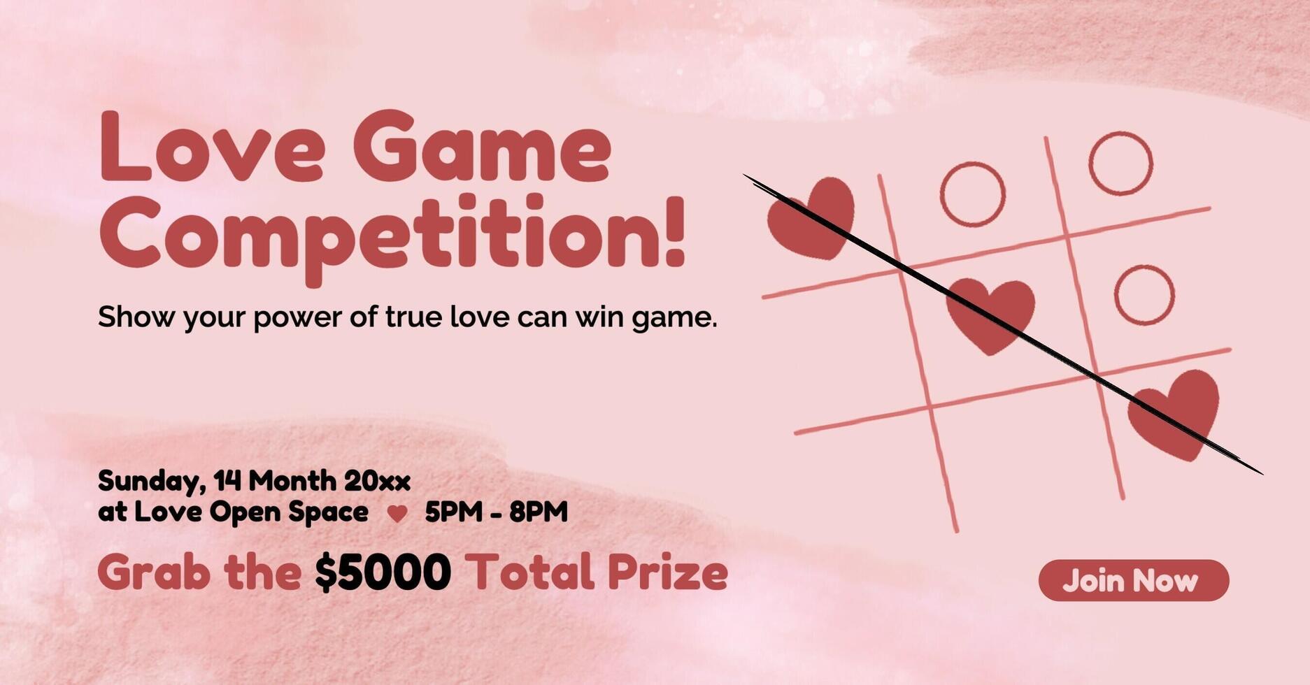 Love Game Competition Facebook Ads Template