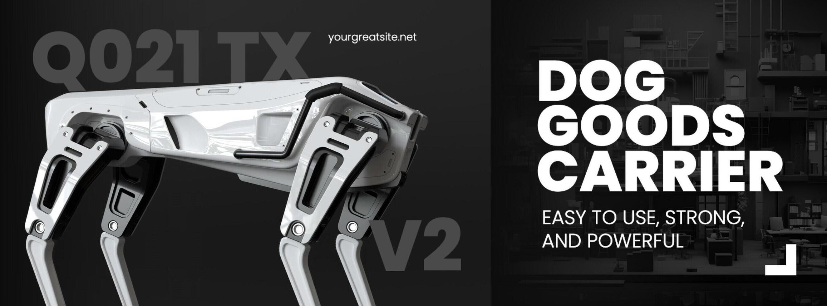 Monochorme Robot Technology Facebook Cover Template