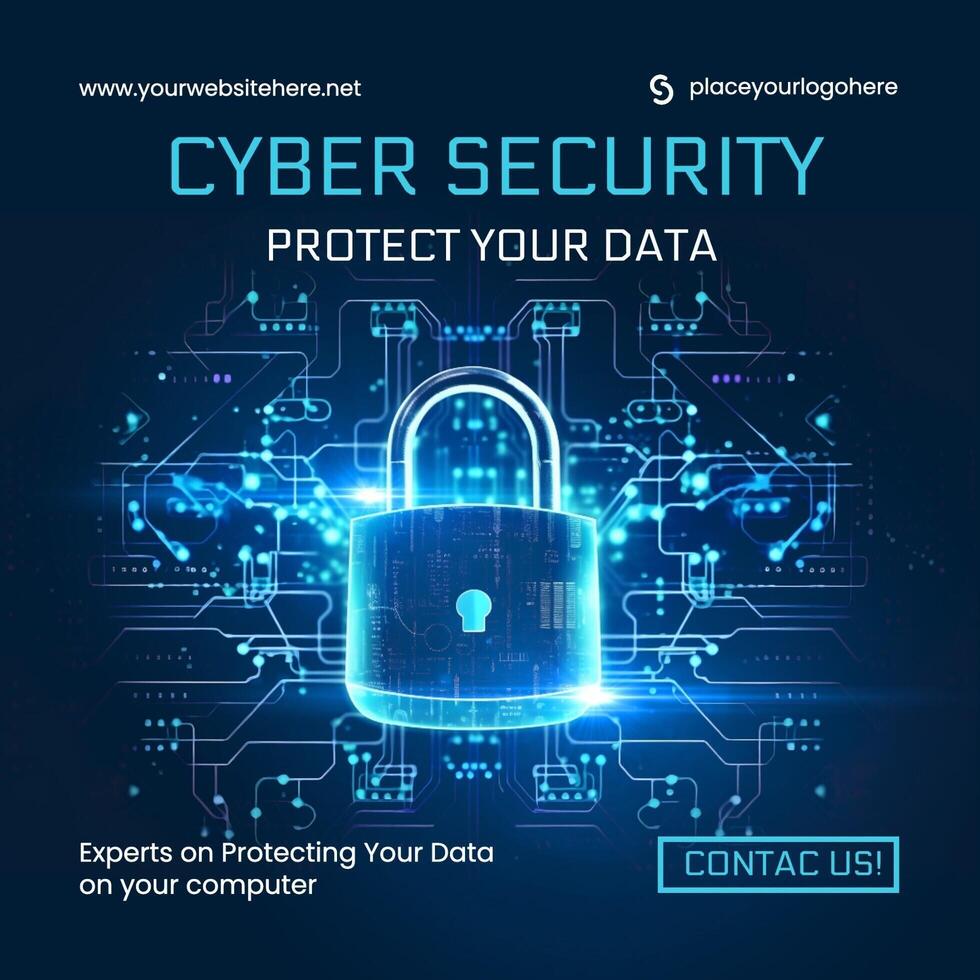 Cyber Security Instagram Post Template